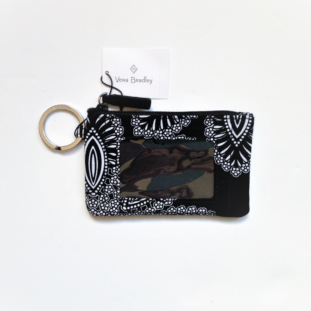Vera Bradley Zip ID Case in Blanco Bouquet NEW
